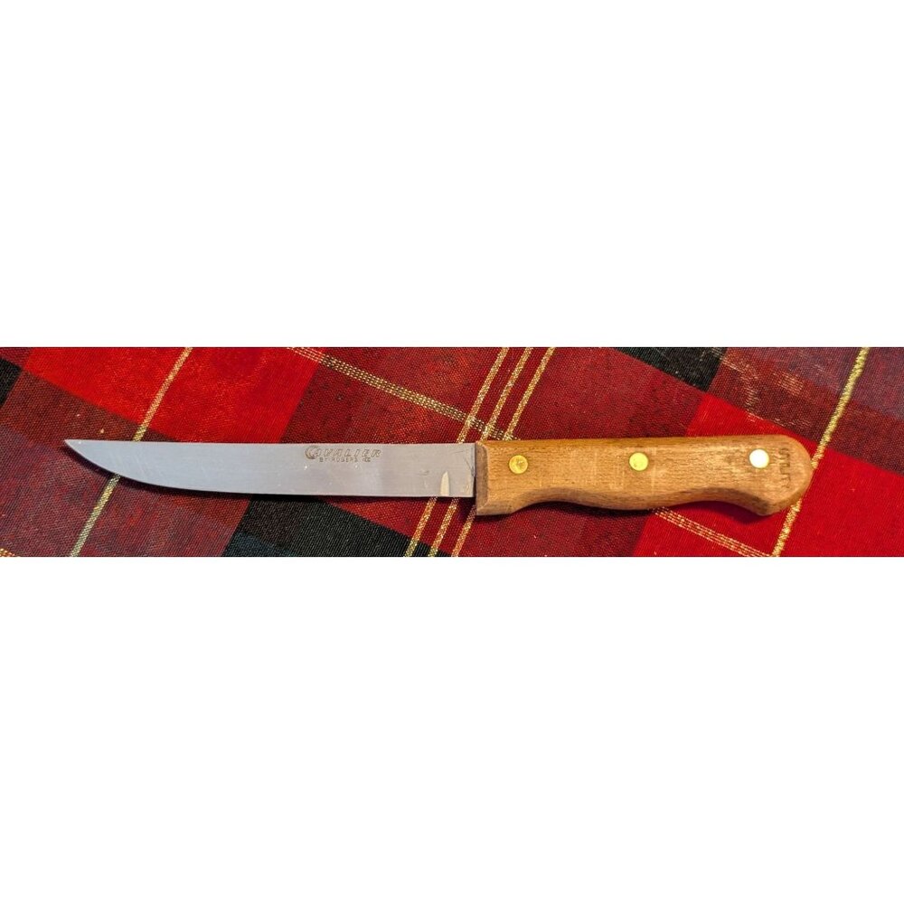 Cavalier By Rogers Vintage Kitchen Knife Wooden Handle Classic Culinary Utensil